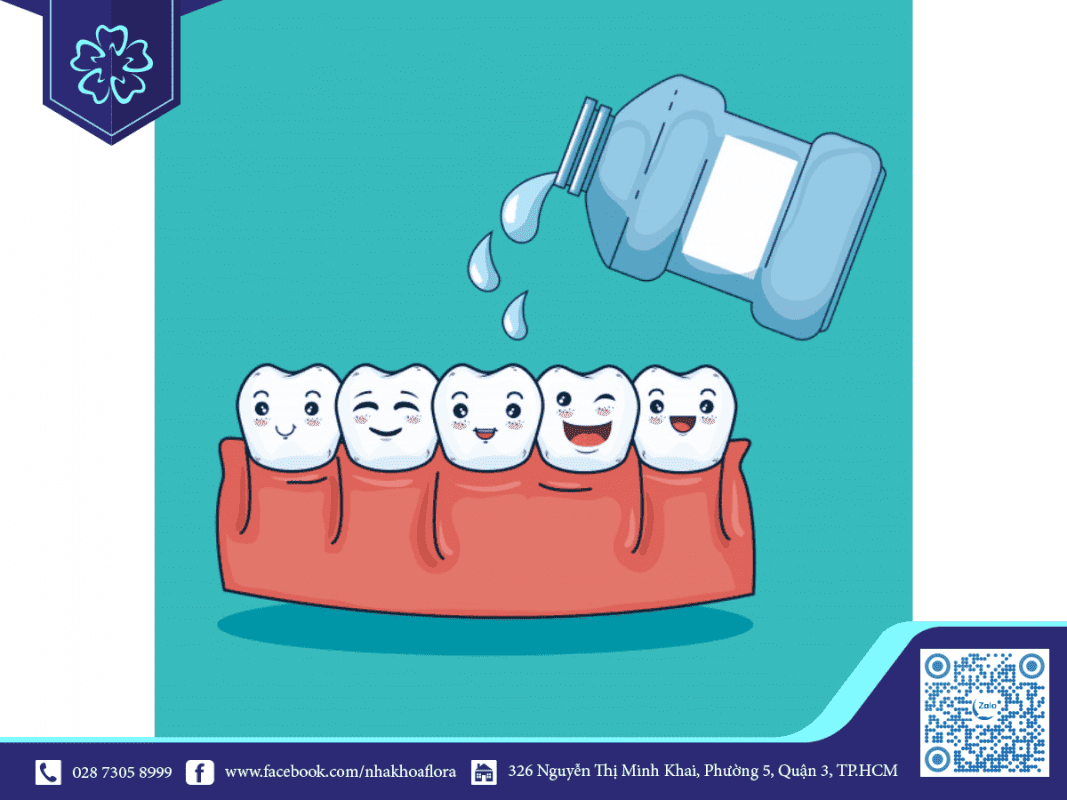 sử dụng nước súc miệng ngăn ngừa chảy máu răng